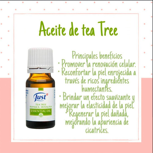 Imagen 4 de 7 de Aceite De Tea Tree Con Manuca Y Rosalina Just Original 10 Ml