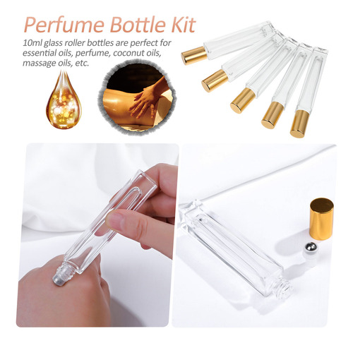 Botellas Enrollables De Aceite Esencial De 10 Ml, 5 Unidades