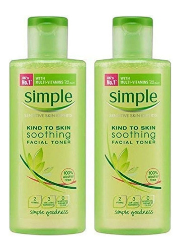 Simple Tipo Para Piel Suave Facial Toner 200 ml (pack De 2)