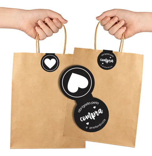 comprar 150 Lacre Fecha Sacola 3 X 6 Cm