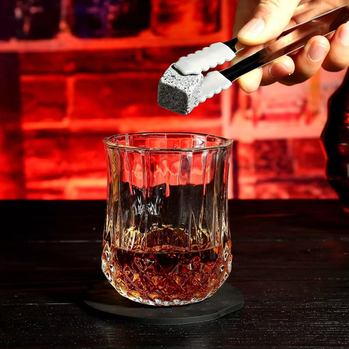 Juego 15 Piezas Regalo Piedra Para Whisky Vasos De Cristal