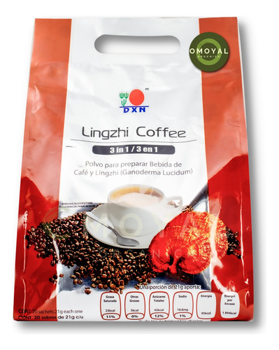 Lingzhi Coffee Dxn 3 En 1 (20 Sobres) Con Ganoderma