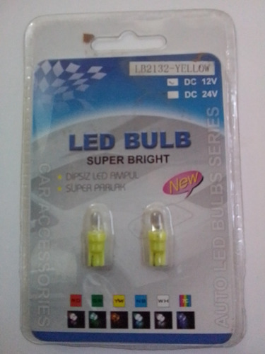 Bombillos Led Bulb Muelitas Super Bright Luz Amarilla 12v