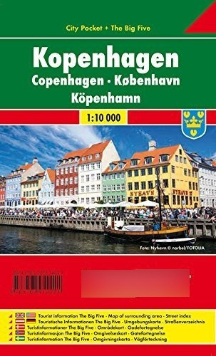 Copenhague City Pocket, Plano Callejero Plastificado. Escala