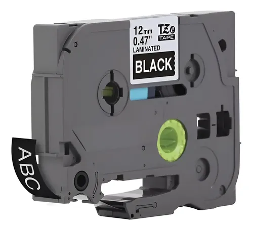 Fita Compatível Brother Tze-335 Preta Letra Branca 12mm | MercadoLivre