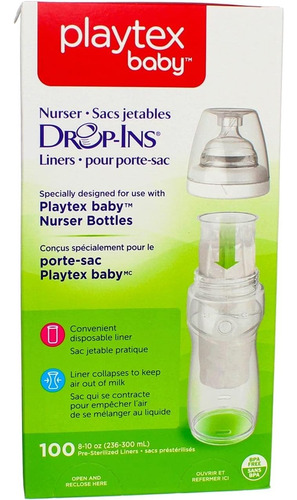 Forro Playtex De Mamila Desechables  300 Ml Preesterilizados