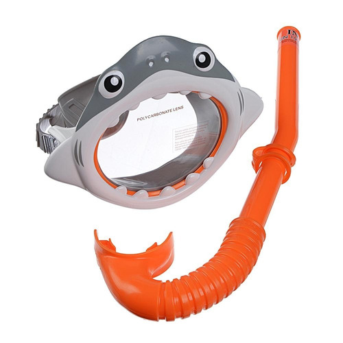 Snorkel Y Máscara Buceo Niños Diseño Tiburón Intex 55944