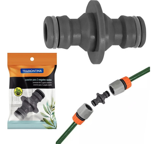 Conector Engate Rápido Duplo Tramontina Emenda De Mangueiras