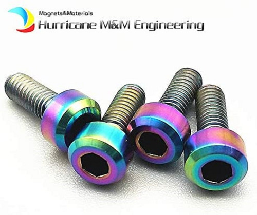 Imagen 6 de 6 de Tornillo Bicicleta Titanio Cilindro M3 X9 Mm Ti Hexagonal