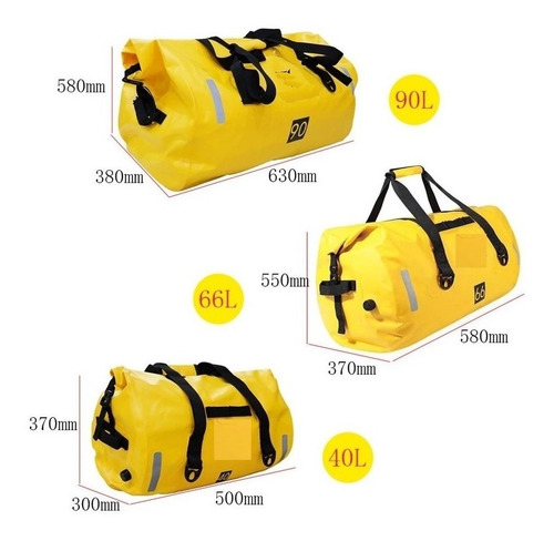 Imagen 8 de 9 de Bolsa Moto Impermeable 66lt Maleta Mochila Equipaje Moto