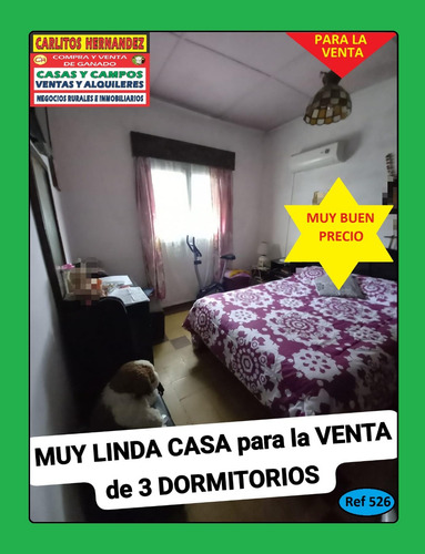 Ref 526) V - Muy Linda Casa Para La Venta De 3 Dormitorios En San José