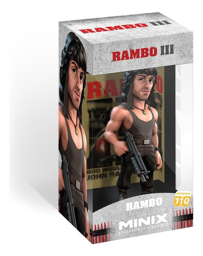 Minix - Filmes 110 - Rambo - Rambo Iii Com Camiseta - Coleci