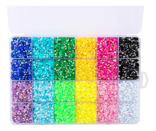 Juego De Gemas De Cristal Redondas Clear Ab Diy Craft 5 Mm