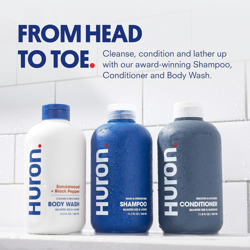Huron Shower Kit - Champú, Acondicionador Y Gel De Baño Para
