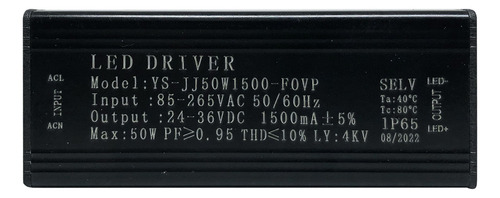 Driver Led Para Refletor Luminária Iluminação 1500ma 50w 110v/220v