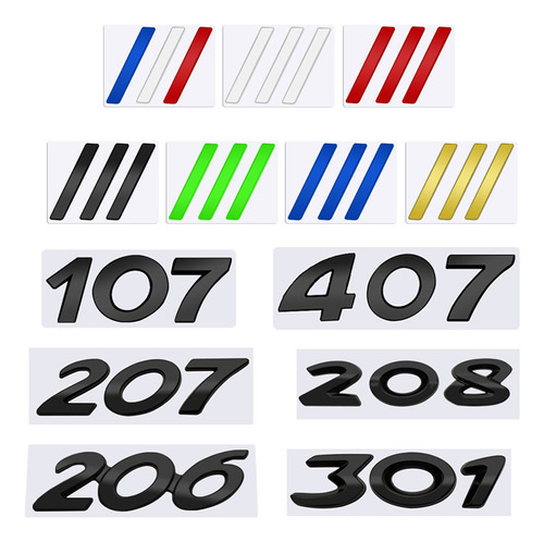 Para Peugeot 107 206 207 208 301 307 308 508 Logo Sticker