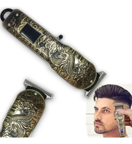 Máquina De Afeitar Usb Afeitadora Corta Barba Portátil Cuerp Color Dorado