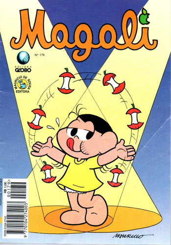 Magali N° 179 - 36 Páginas - Em Português - Editora Globo - Formato 13 X 19 - Capa Mole - 1996 - Bonellihq Cx177 E23