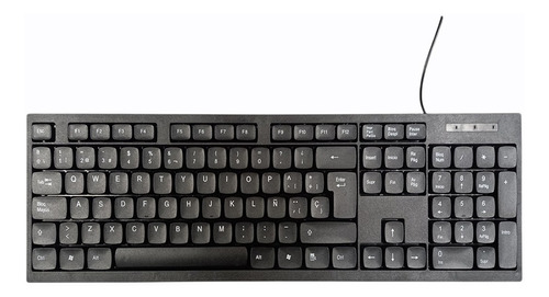 Teclado Pc Negro Cableado De 2 Metros Usb  Mixie Febo