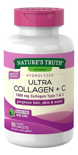 Colágeno Hidrolizado Tipo I & Iii Con Vitamina C - 90 Comp. Sabor N/A