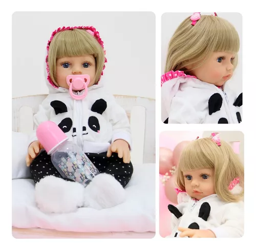 Roupinha de Pandinha Infantil Bebe Boneca Reborn - Malki toys