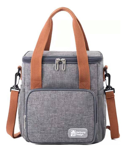 Bolsa De Almuerzo Aislada Reutilizable 7 Litros Gris