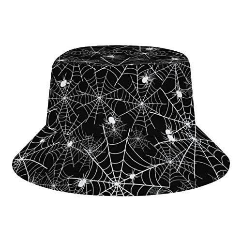 Alziva Halloween Spiderweb Bucket Hat Moda Unisex Packable V