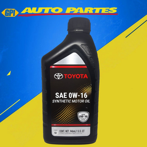 Aceite Motor Toyota Sintetico 0w16 Original