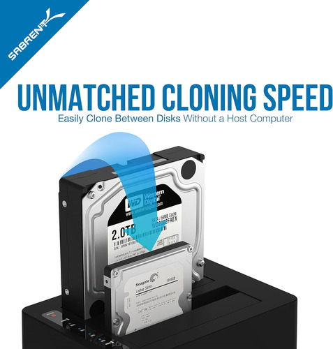 Base De Disco Duro Externa Sabrent Usb 3.0 A Sata Dual Bay..