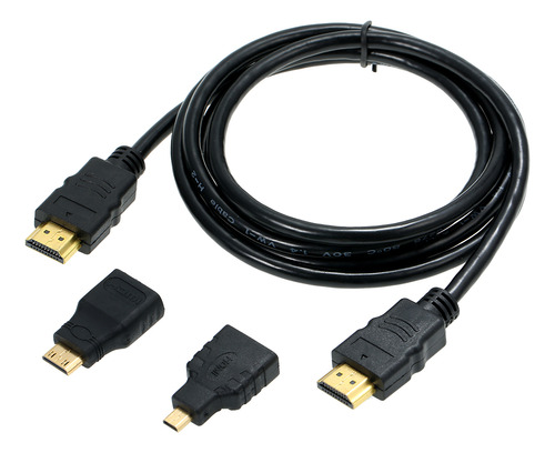 Cable Hd 3 En 1 Hd Macho A Macho Wire Line + Micro Hd