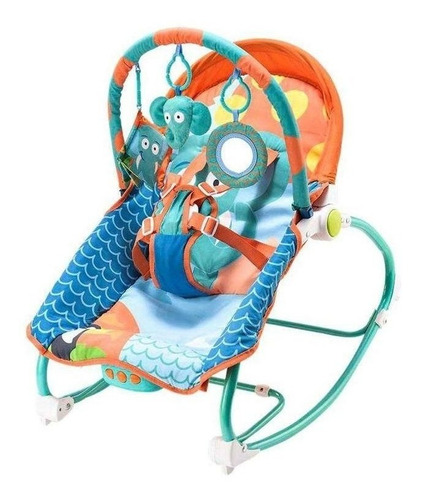 Imagem 1 de 1 de Cadeira de balanço para bebê Multikids Cadeira De Balanço elefante azul