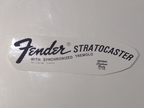 Decal Al Agua Fender Stratocasterpala Ancha Negro