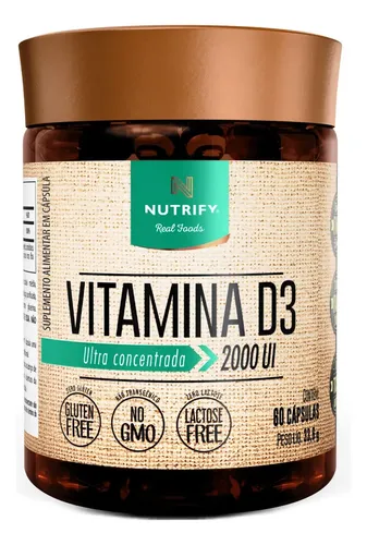 Nutrify - Vitamina D3 2.000 UI - Para Ossos, Músculos e Imunidade...