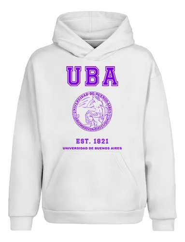 Buzo Canguro Universidad Nacional Buenos Aires Uba Unisex H