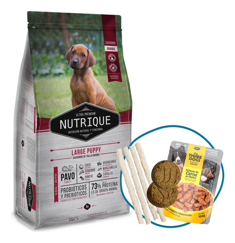 Alimento Nutrique Perro Cachorro Raza Grande 15 Kg + Envío