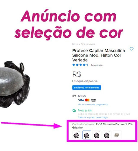 Prótese Capilar Masculina Híbrida Modelo E4 (silicone+tela)