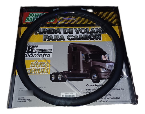 Funda De Volante Para Camion 100% Piel Genuina 18  Negro