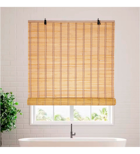 Cortina Roller Persiana Beiti Enrollable De Bambú 120x180cm