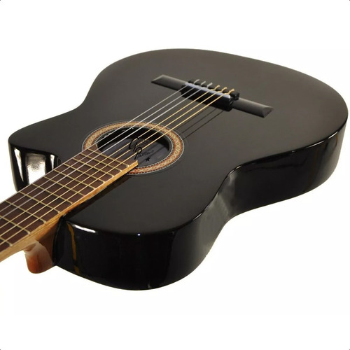 Guitarra Criolla Electroacustica Media Caja Funda Pua Color Seleccionar Color