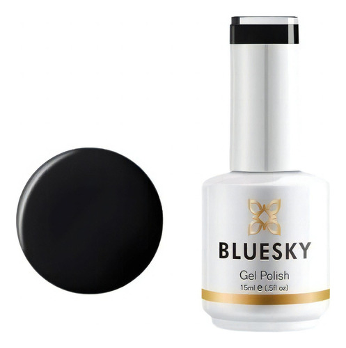 Esmalte Permanente Bluesky Colores Negros A Blancos 15 Ml Color Negro