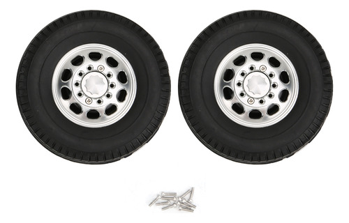2pcs Roda Dianteira Para Tamiya 1/14 Rc Truck Tractor Com