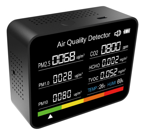 Medidor De Calidad Del Aire Home Pm2.5, Monitor De Carbono C