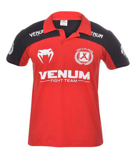 Remera Polo Venum José Aldo Rojo/negro-talle S