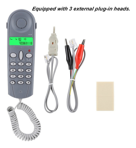 C019 Probador De Línea Telefónica Con Cable Prueba De Tope L