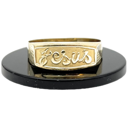 Anel Religioso Jesus Masculino Ouro 18k Garantia 23110