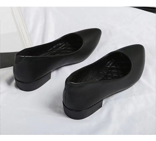 Women's Soft Skin Shoes With Thick Toe Heel