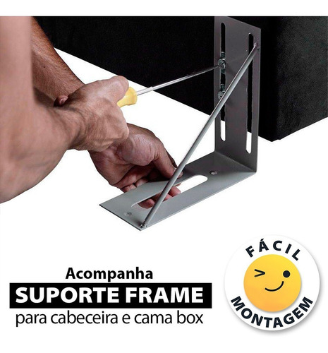 Cabeceira Estofada Para Cama Box Queen 114x162 Swede Café
