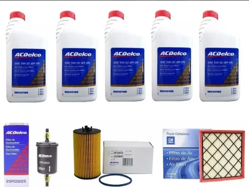 Kit Para Cambio De Aceite Chevrolet Aceite Acdelco 5w30.