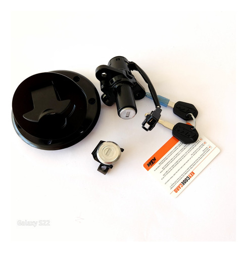 Kit Switch Encendido+tapa Tanque+seguro Duke 200ng/250ng/390