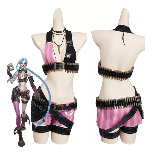 Fantasia Jinx Lol Cosplay Profissional